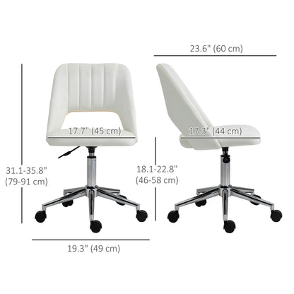 Silla de oficina giratoria de terciopelo con respaldo de concha
