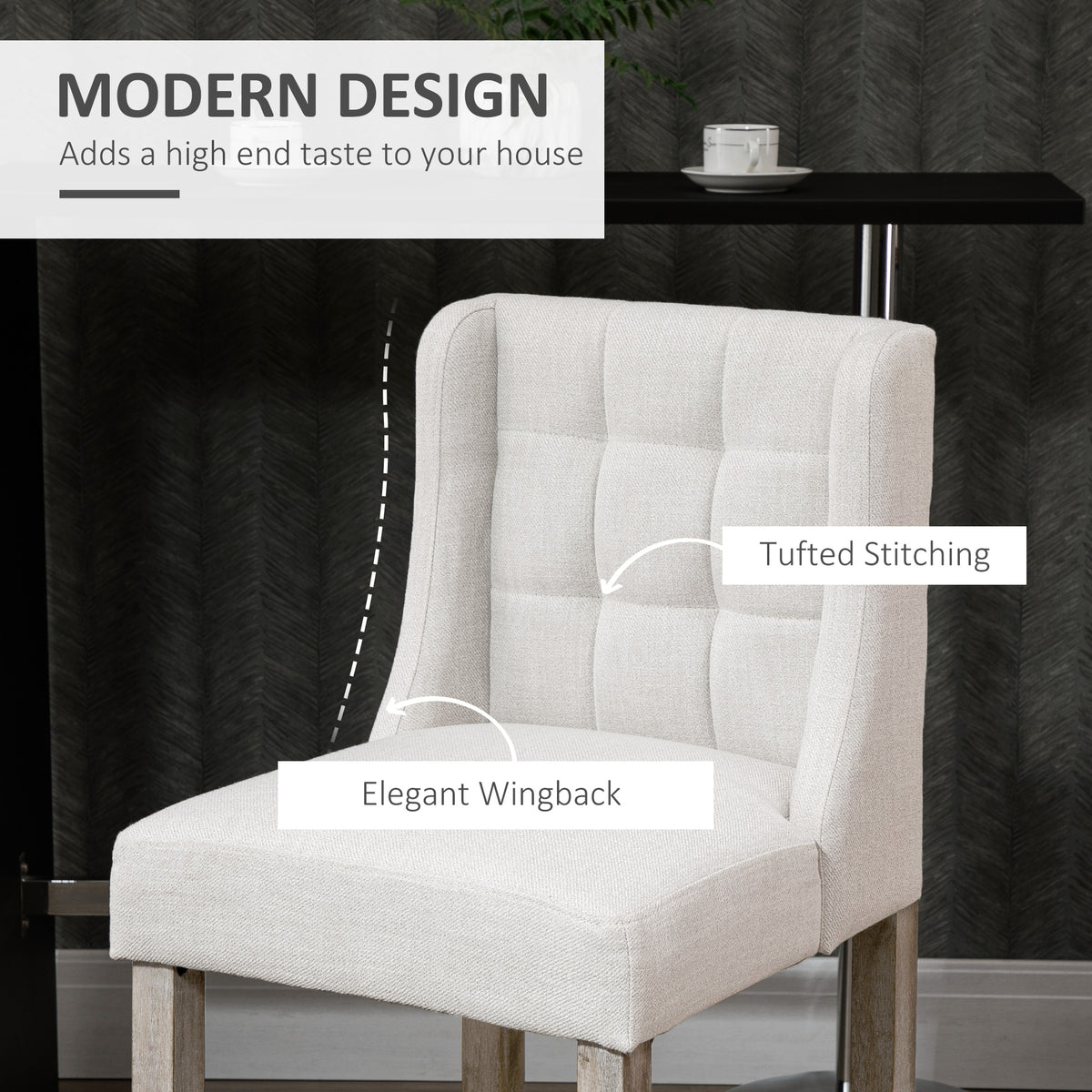 Tufted Counter Bar Stools Set of 2