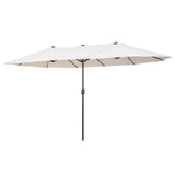 Double-Sided Rectangular Patio Umbrella 15 ft