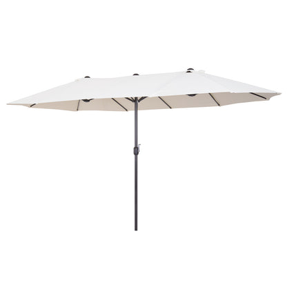 Double-Sided Rectangular Patio Umbrella 15 ft