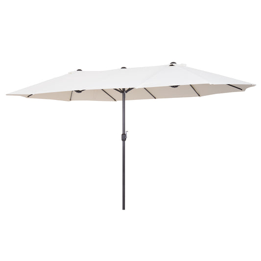 Double-Sided Rectangular Patio Umbrella 15 ft