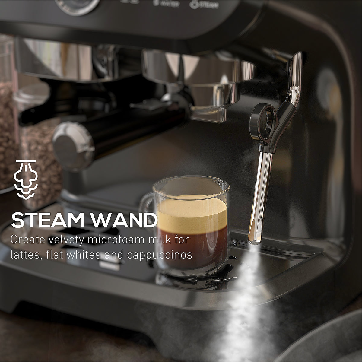 15 Bar Espresso Machine with Milk Frother