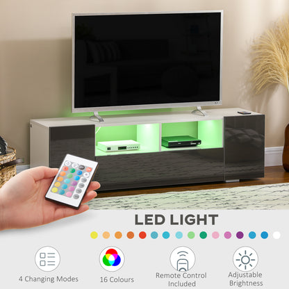 TV Stand with LED Lights and Storage