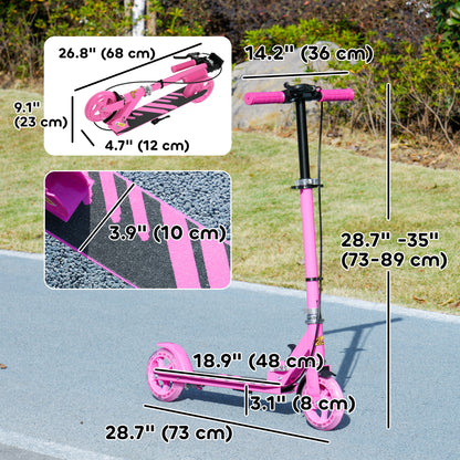 Kids Scooter Light-Up Wheels Adjustable 3-8 Years