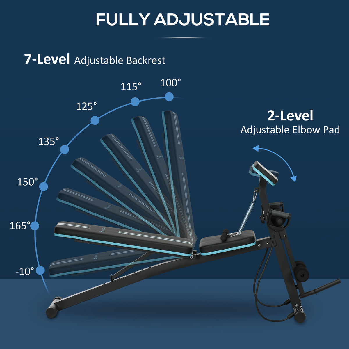 Banco de entrenamiento plegable y ajustable para musculación en casa