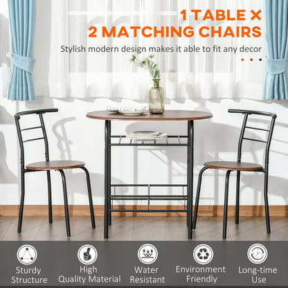 3-Piece Kitchen Table and Chairs Dining Set