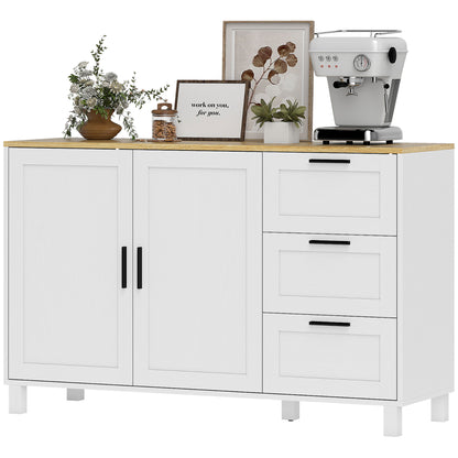Sideboard Buffet Cabinet Soft-Close Doors 3 Drawers