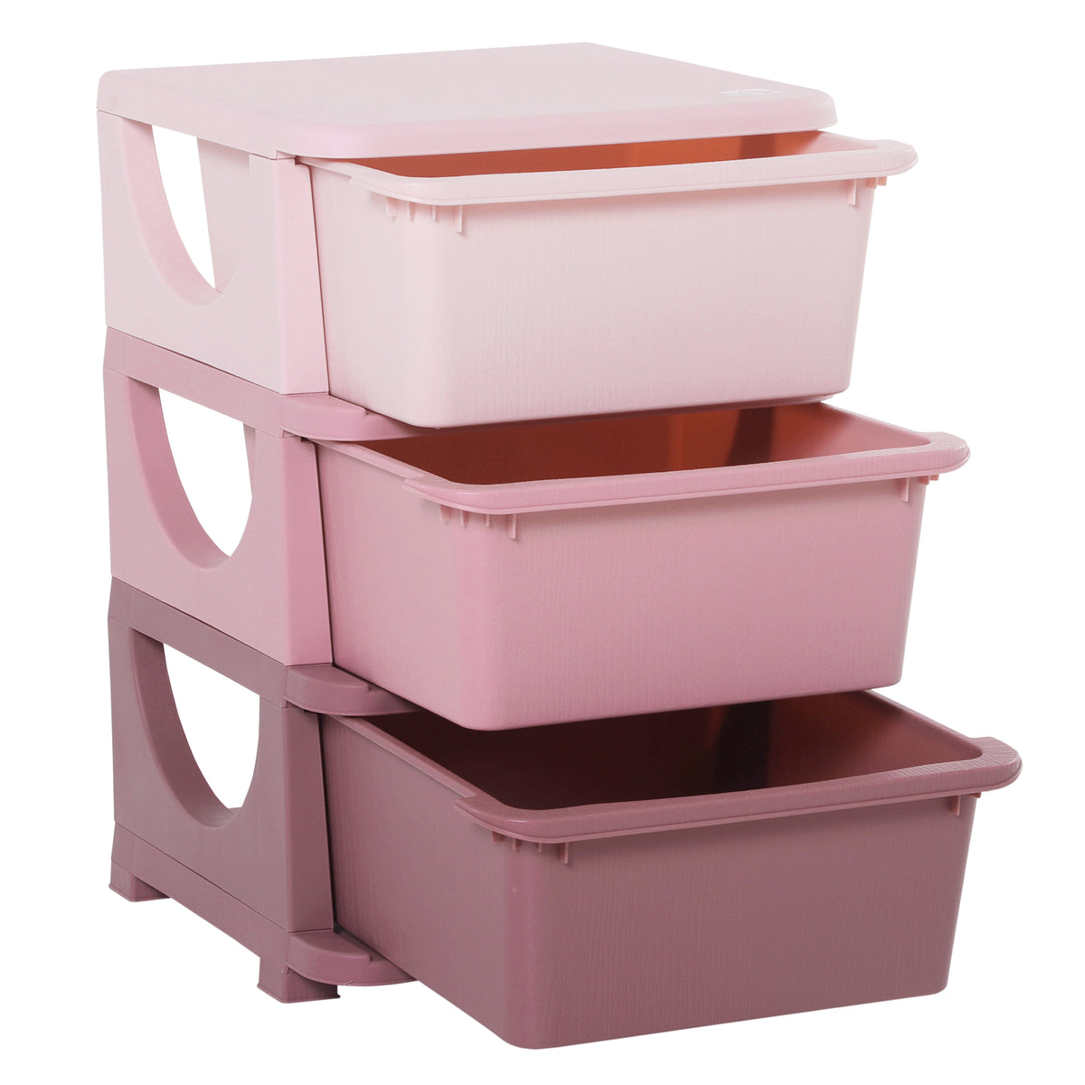 3-Tier Kids Toy Organizer with Plastic Drawers