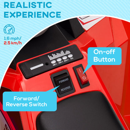 Coche eléctrico cuatrimotor para niños 6V
