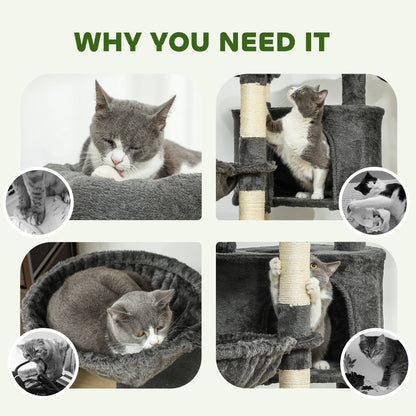 Árbol para gatos de varios niveles de 133 cm