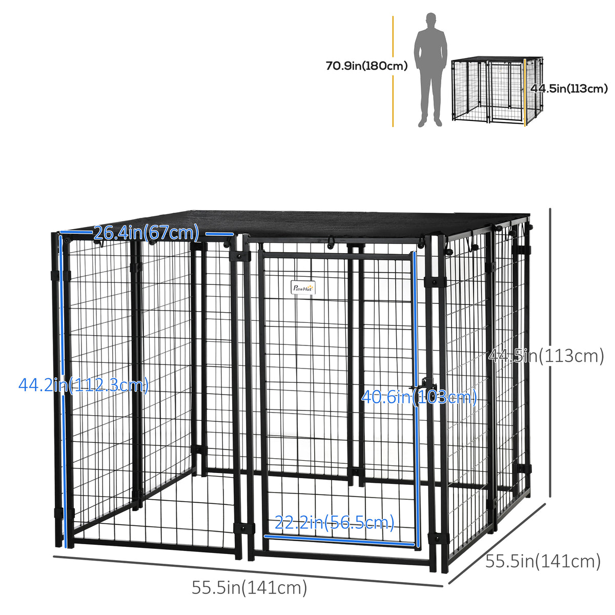 Outdoor dog kennel lockable playpen