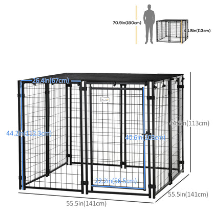 Outdoor dog kennel lockable playpen