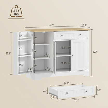 Modern Kitchen Sideboard Cabinet with Drawer and Adjustable Shelf