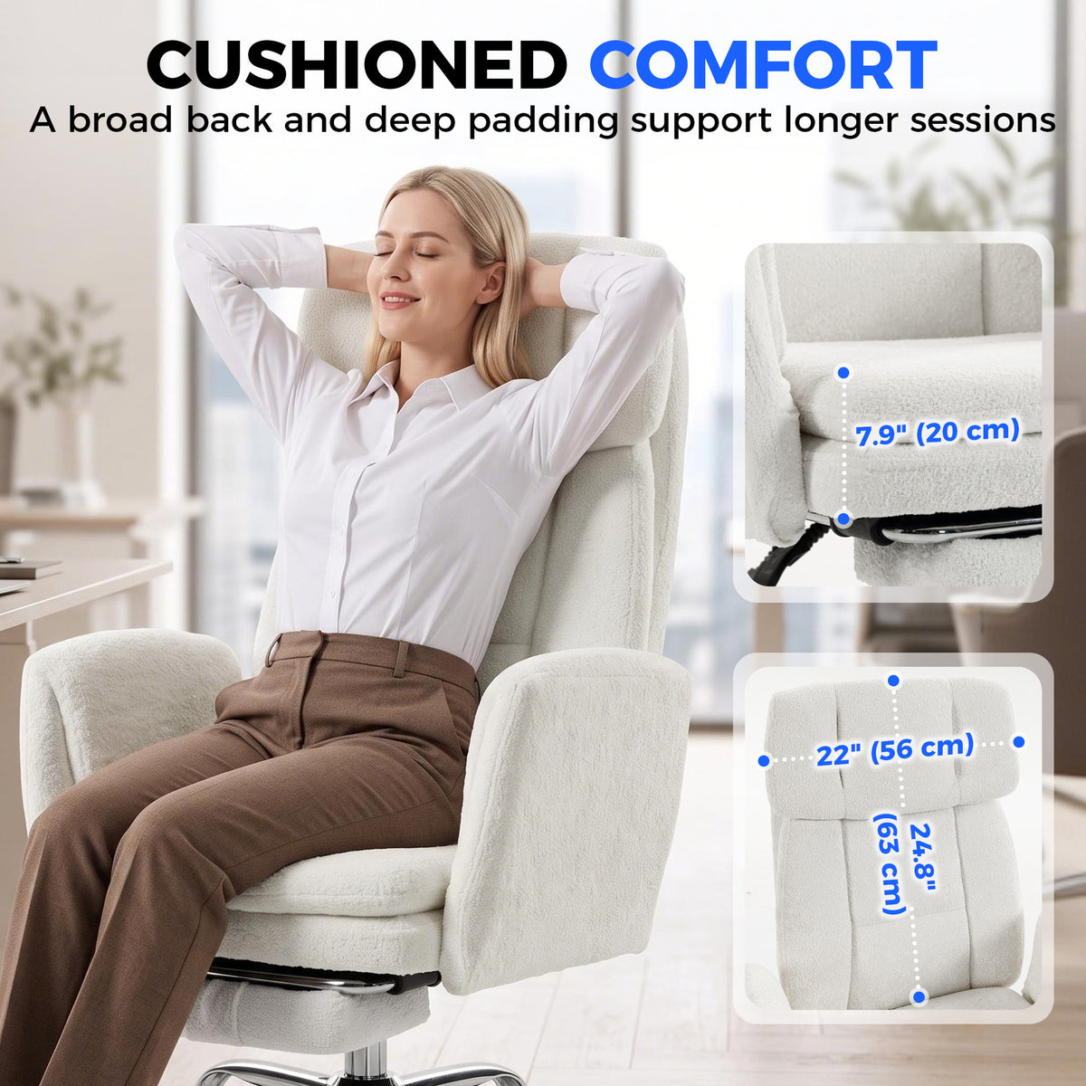 Silla de oficina ergonómica robusta para personas de gran talla