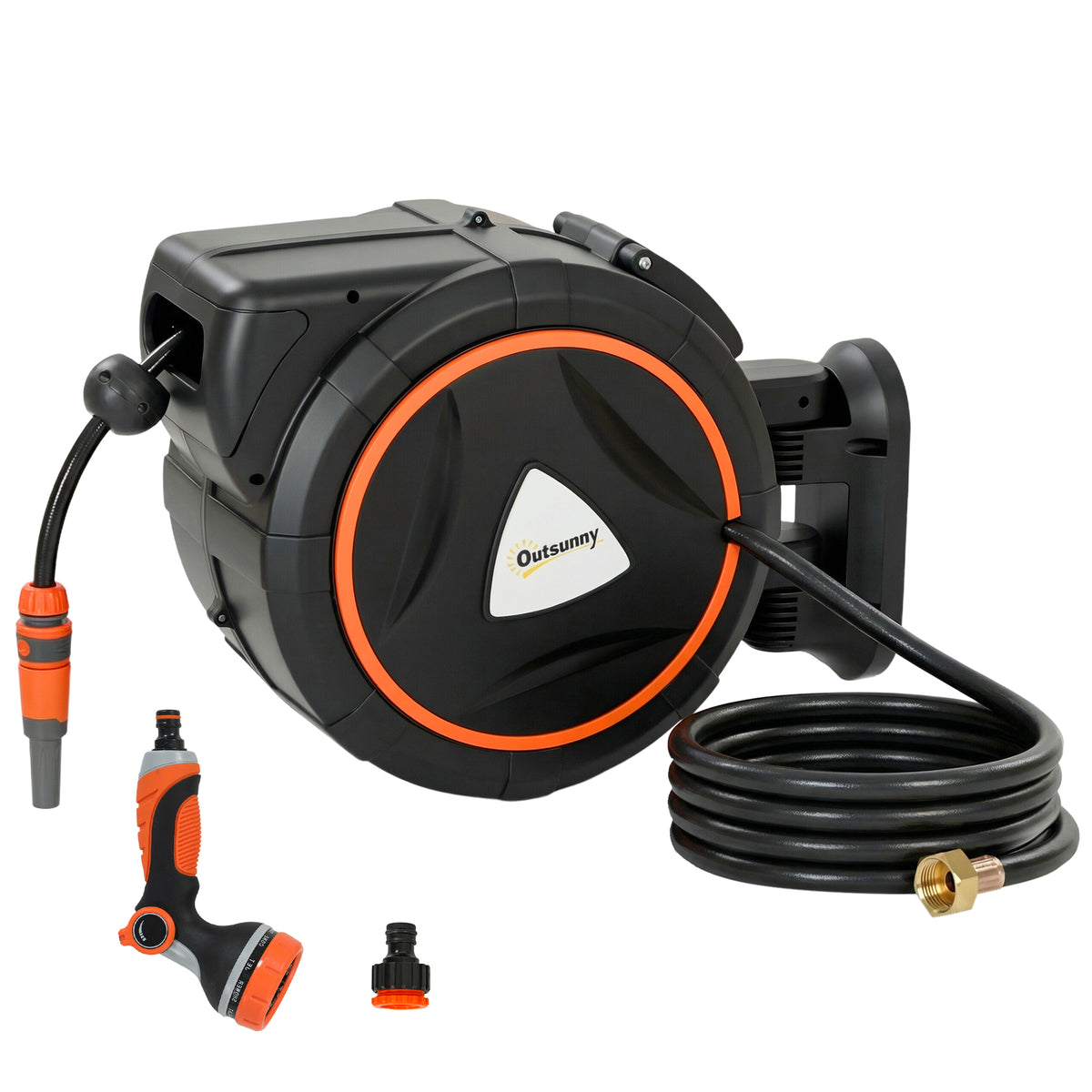 Retractable Wall-Mounted Garden Hose Reel 100ft