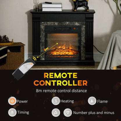 Electric fireplace mantel freestanding heater