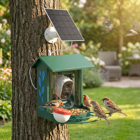 Smart Bird Feeder with AI Camera Solar Powered