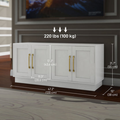 Mueble de TV moderno de 120 cm con puertas