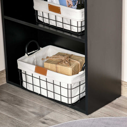 Computer Desk with Built-In Bookshelf 47 in