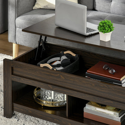 Coffee table with lift top and hidden storage