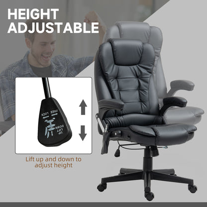 Silla de oficina alta, reclinable, con masaje y calefacción