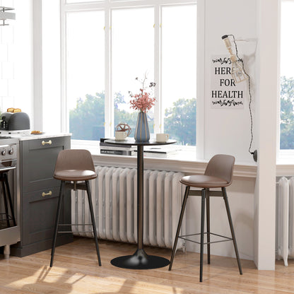Modern Round High Top Bar Table — Bistro for 2