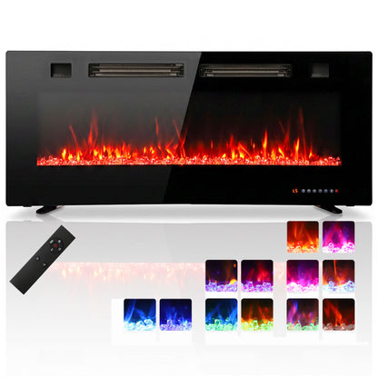 107 cm Ultra-Thin Recessed Wall Mounted Electric Fireplace