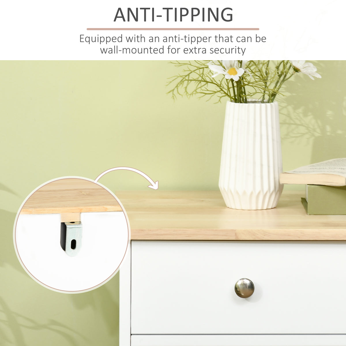 Modern Sideboard with Storage Drawers and Adjustable Shelves