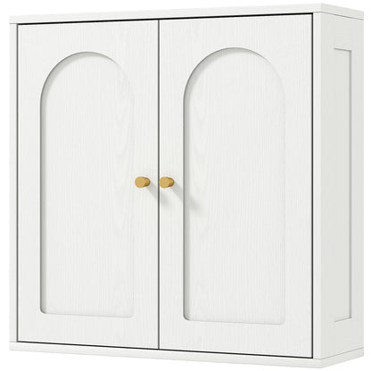Modern bathroom wall medicine cabinet with two arched doors