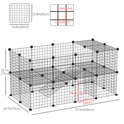 Modular Small Animal Wire Cage — Set of 40
