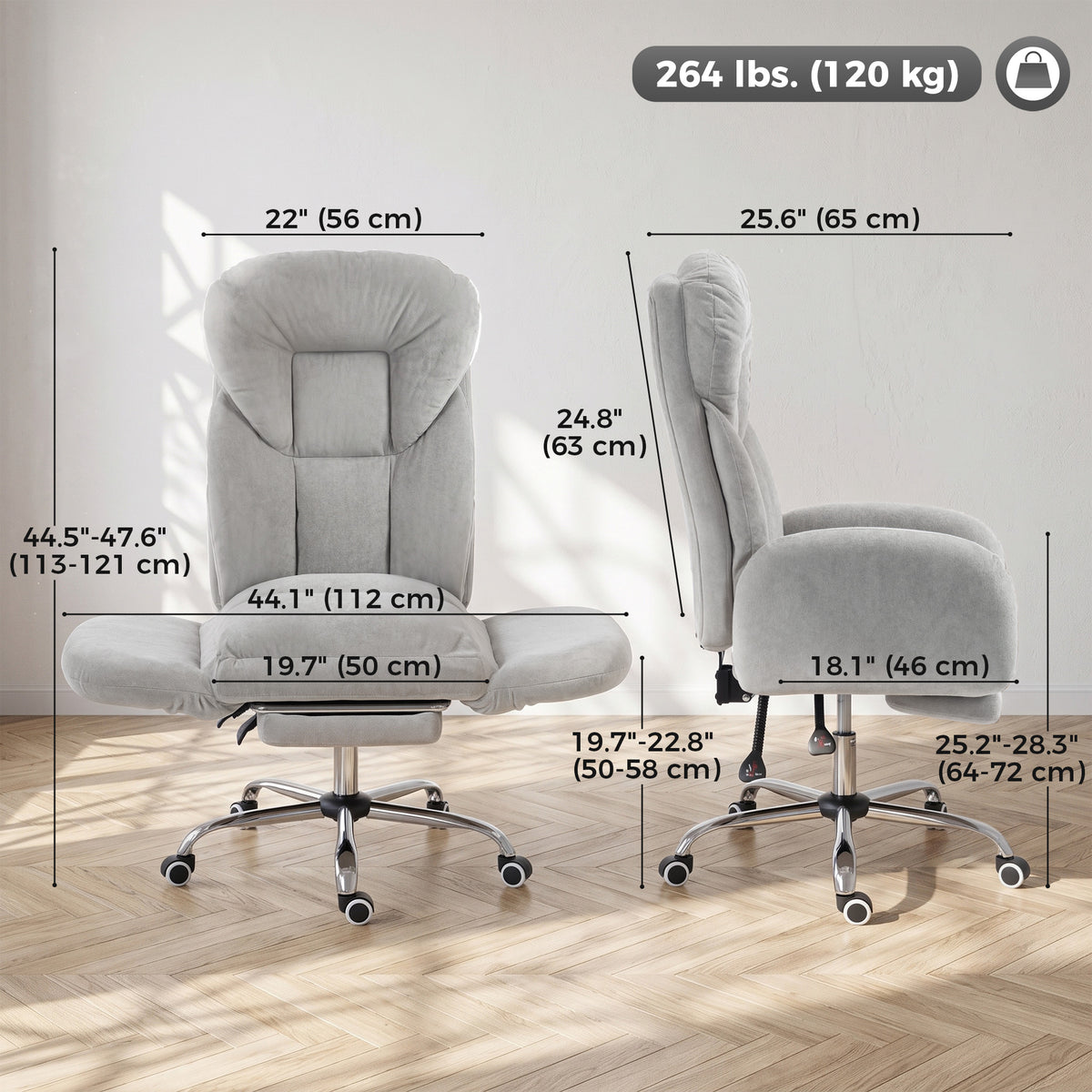 Ergonomic Office Chair with Footrest
