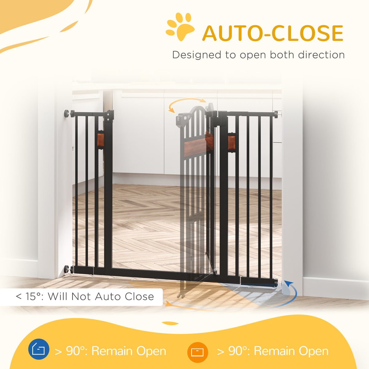 Extra Wide Pet Gate with Cat Door