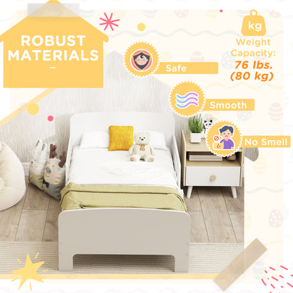 Cama para niños pequeños con barras de seguridad 90×190 cm