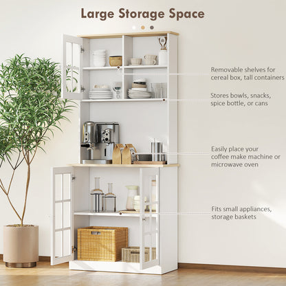 Kitchen Buffet with Hutch and Open Shelves