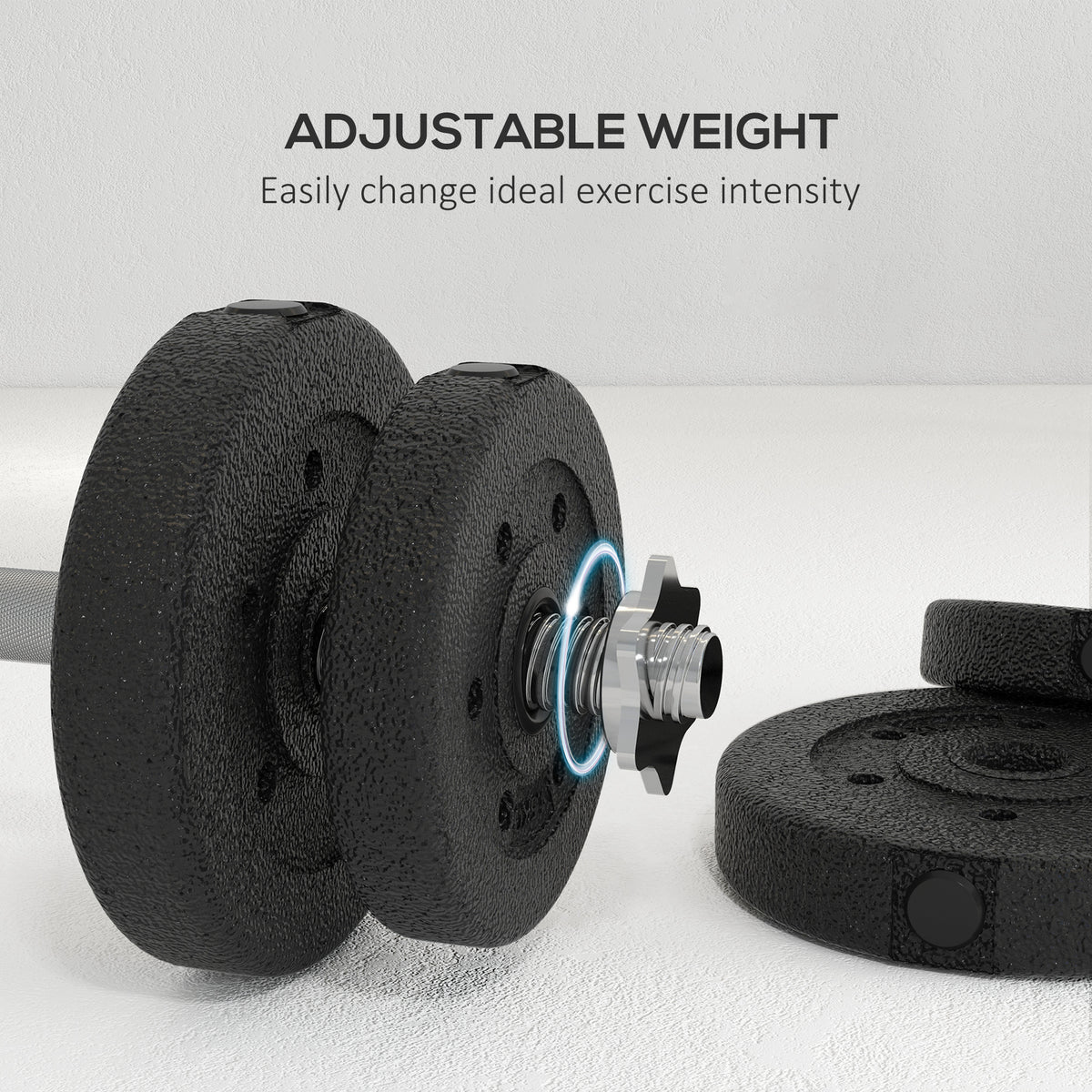 Adjustable Dumbbells 30 kg — Set of 14