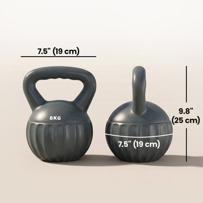 Kettlebell con mango antideslizante para musculación, 8 kg