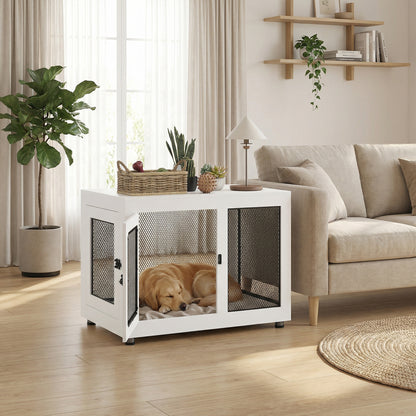 Dog Crate End Table Water-Resistant Cushion