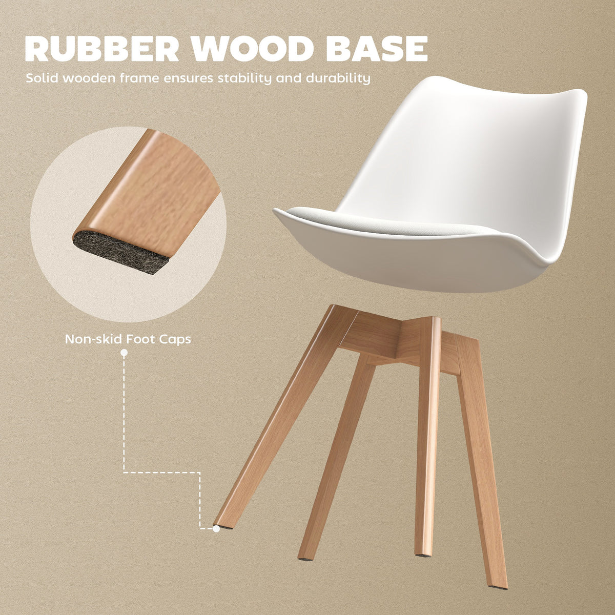 Modern Dining Table Chairs Set of 6 Wooden