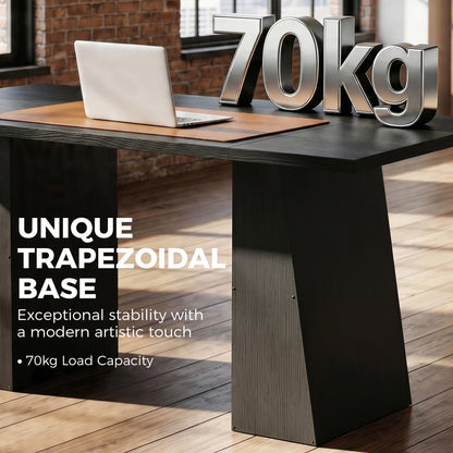 Computer Desk with Trapezoidal Base 63 in