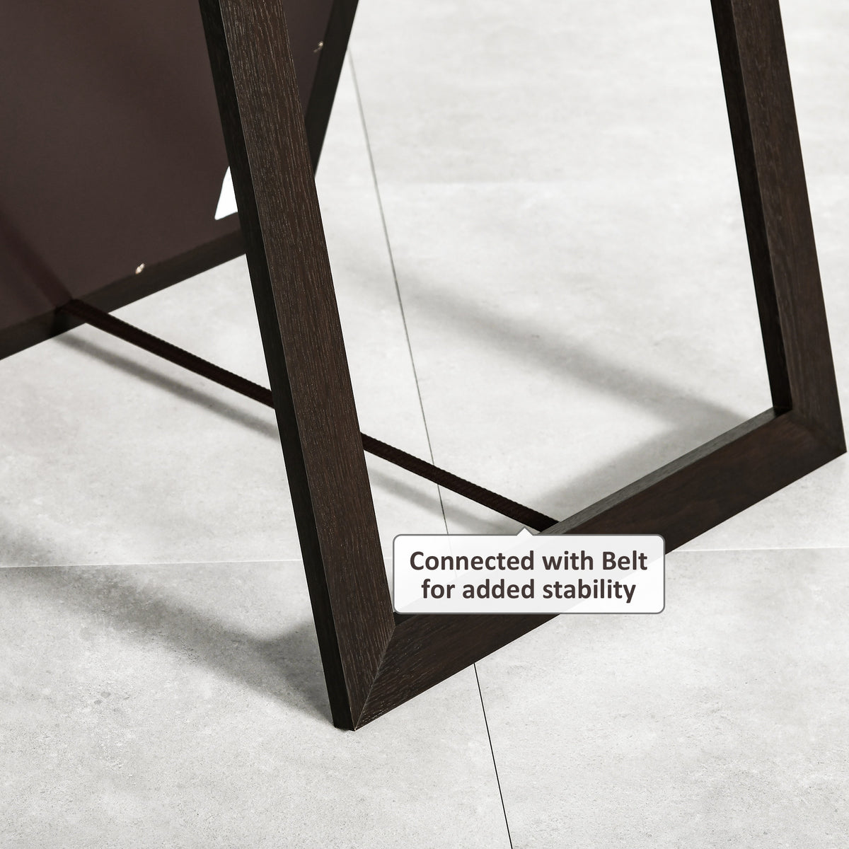 Full length rectangular mirror 58 x 20 inches with frame