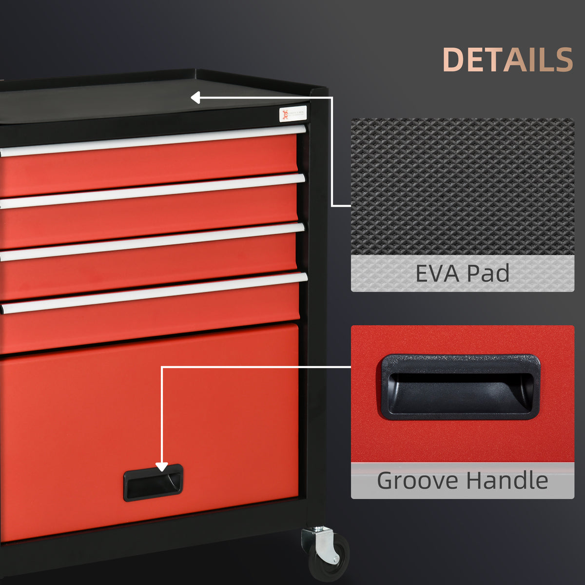 4-Drawer Rolling Tool Chest in Steel