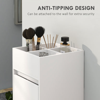 Slim bathroom storage cabinet