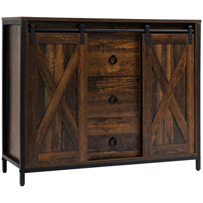 Industrial buffet cabinet rustic kitchen sideboard