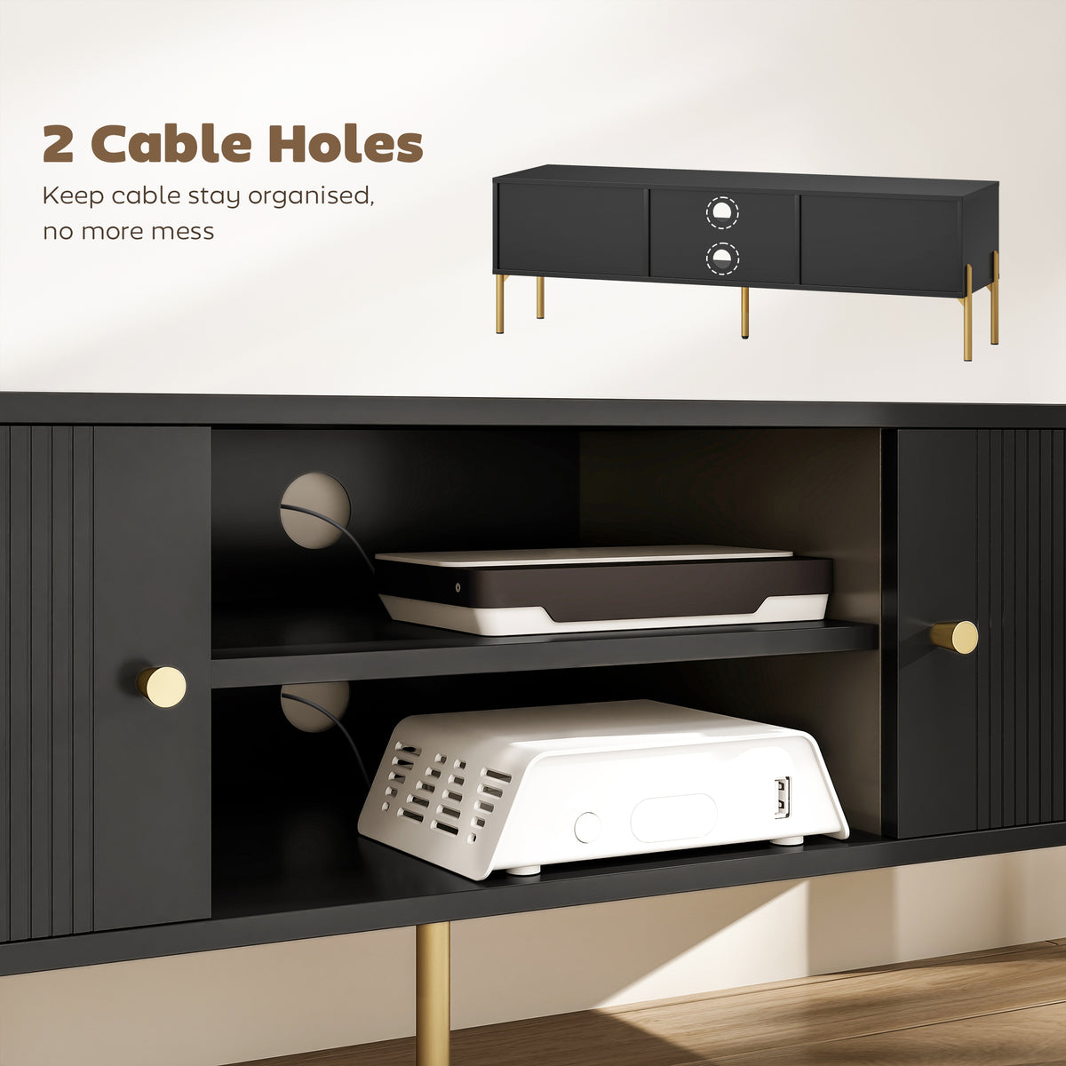 Modern TV stand for 165 cm TVs