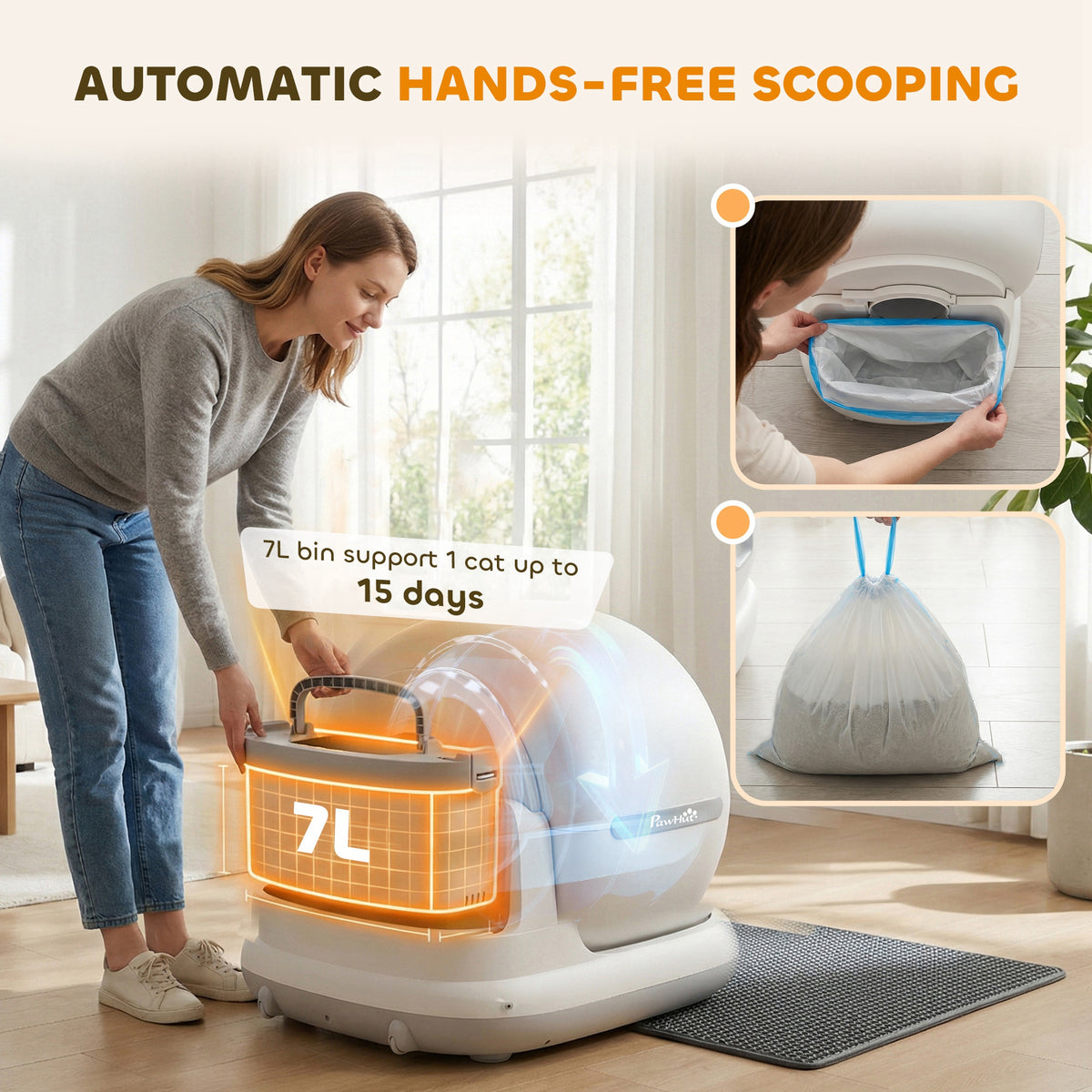 72L Automatic Self Cleaning Smart Litter Box