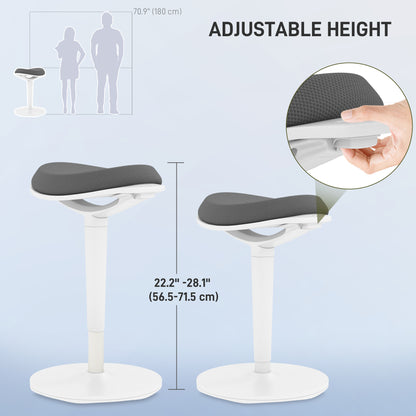 Ergonomic standing desk wobble stool leaning chair