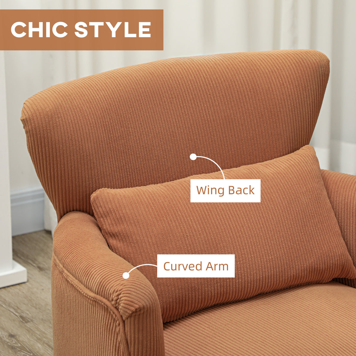 Modern Upholstered Accent Armchair