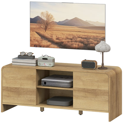 Mueble de TV estilo nórdico con armarios y estantes