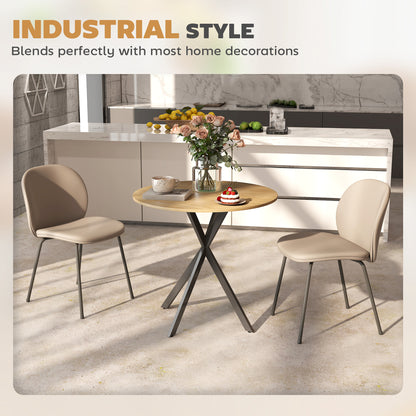 Mesa redonda industrial compacta 80 cm