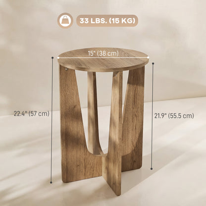 Mesa auxiliar redonda de diseño curvo